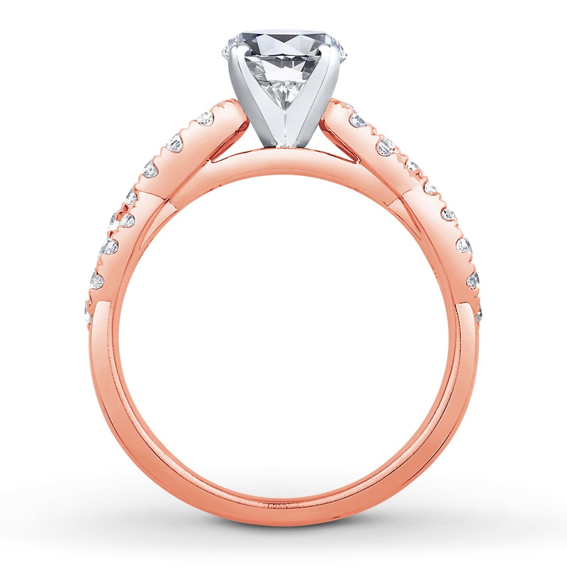 Previously Owned Diamond Engagement Ring Setting 1/2 ct tw 14K Rose Gold