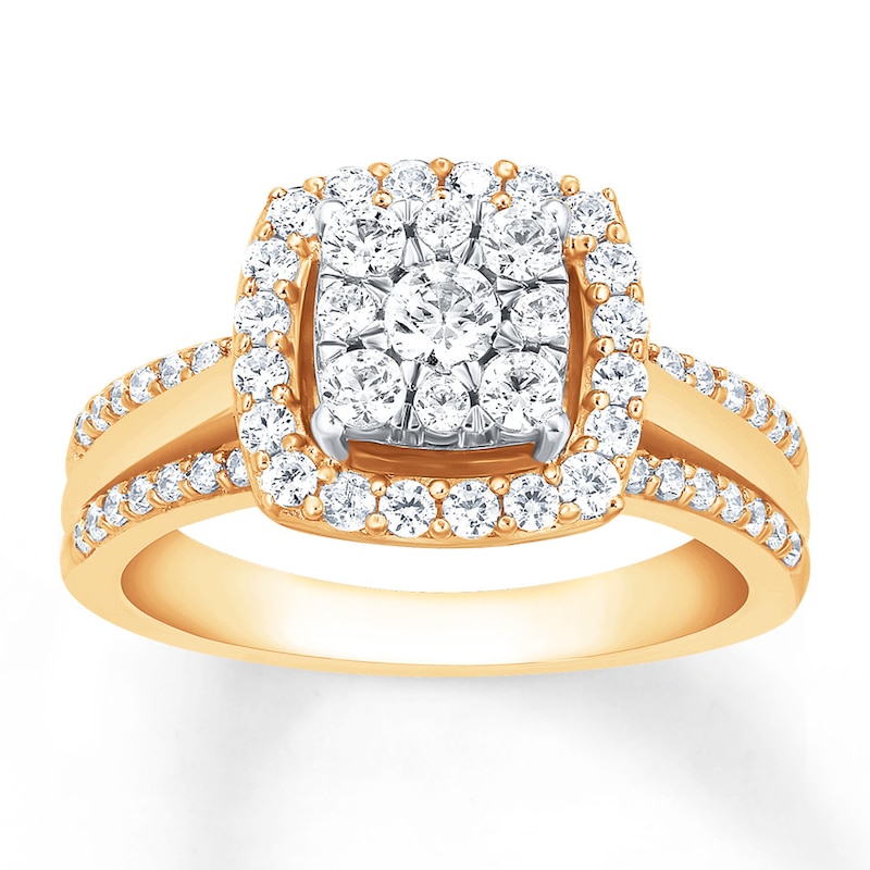 Main Image 1 of Previously Owned Diamond Engagement Ring 1 ct tw Round-cut 14K Yellow Gold