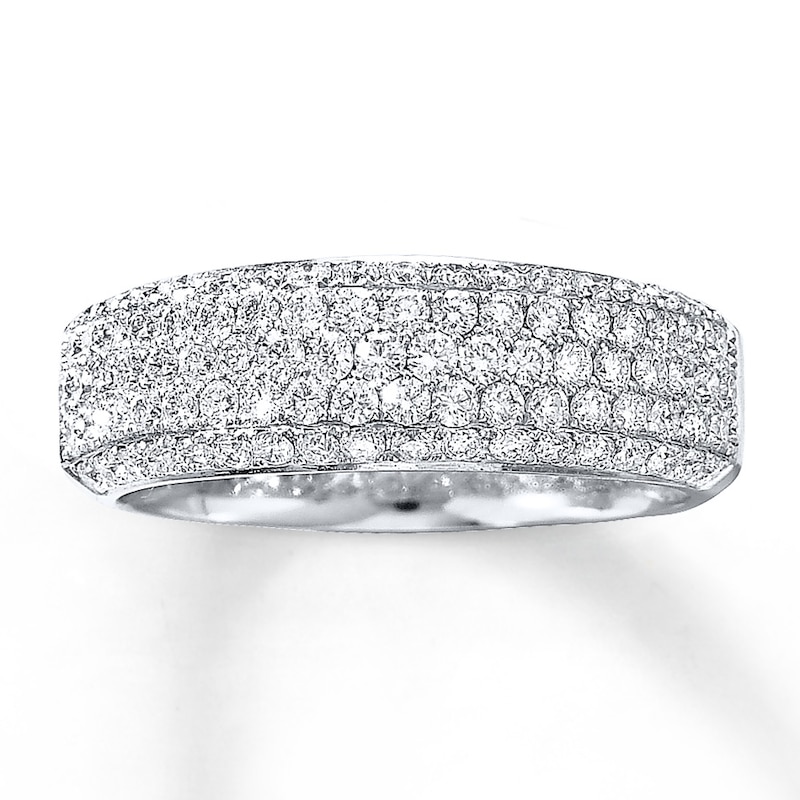 Main Image 1 of Previously Owned Diamond Anniversary Band 1 ct tw Round 14K White Gold