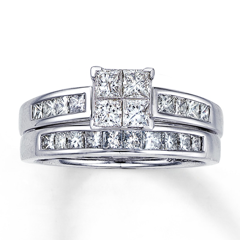 Previously Owned Diamond Bridal Set 1-1/4 ct tw 14K White Gold