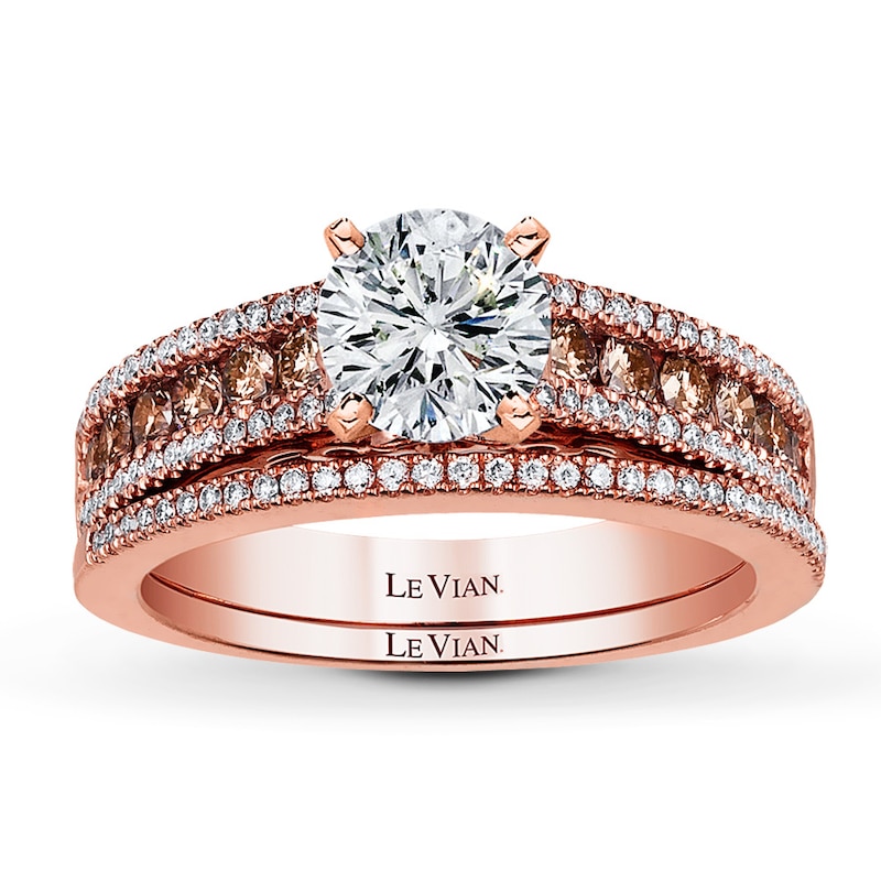 Main Image 3 of Previously Owned Le Vian Bridal Setting 5/8 ct tw Diamonds 14K Strawberry Gold