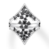 Thumbnail Image 1 of Previously Owned Black Diamond Ring 1 ct tw Round-cut 14K White Gold