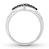 Thumbnail Image 2 of Previously Owned Black Diamond Ring 1 ct tw Round-cut 14K White Gold