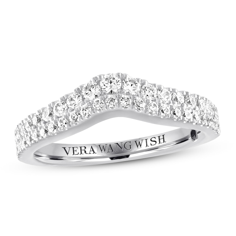 Main Image 1 of Previously Owned Vera Wang WISH Wedding Band 1/2 ct tw Round 14K White Gold