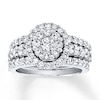 Thumbnail Image 1 of Previously Owned Diamond Bridal Set 2 ct tw Round-cut 14K White Gold