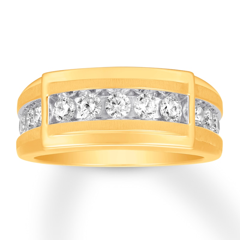 Main Image 1 of Previously Owned Men's Diamond Band 1 carat tw Round-cut 14K Yellow Gold