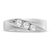 Thumbnail Image 3 of Previously Owned Men's 3-Stone Diamond Wedding Band 5/8 ct tw Round 10K White Gold