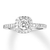 Thumbnail Image 3 of Previously Owned Diamond Engagement Ring 3/8 ct tw Round-cut 14K White Gold