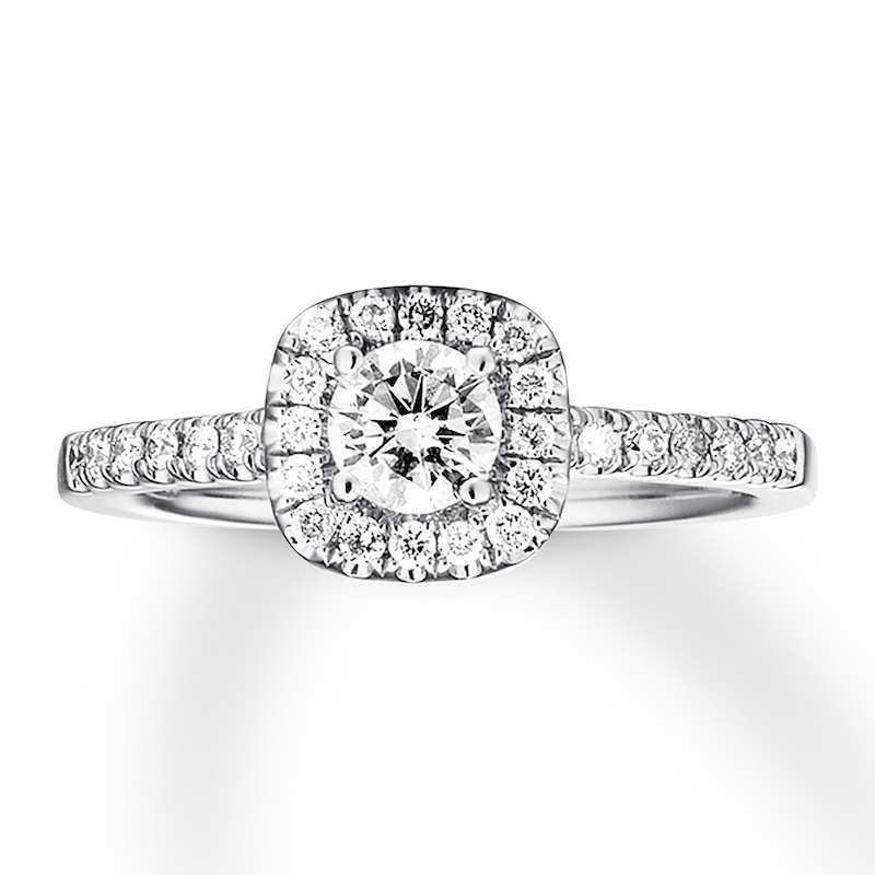 Previously Owned Diamond Engagement Ring 3/8 ct tw Round-cut 14K White Gold