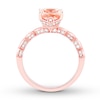 Thumbnail Image 1 of Previously Owned Morganite Engagement Ring 1/3 ct tw Diamonds 14K Rose Gold