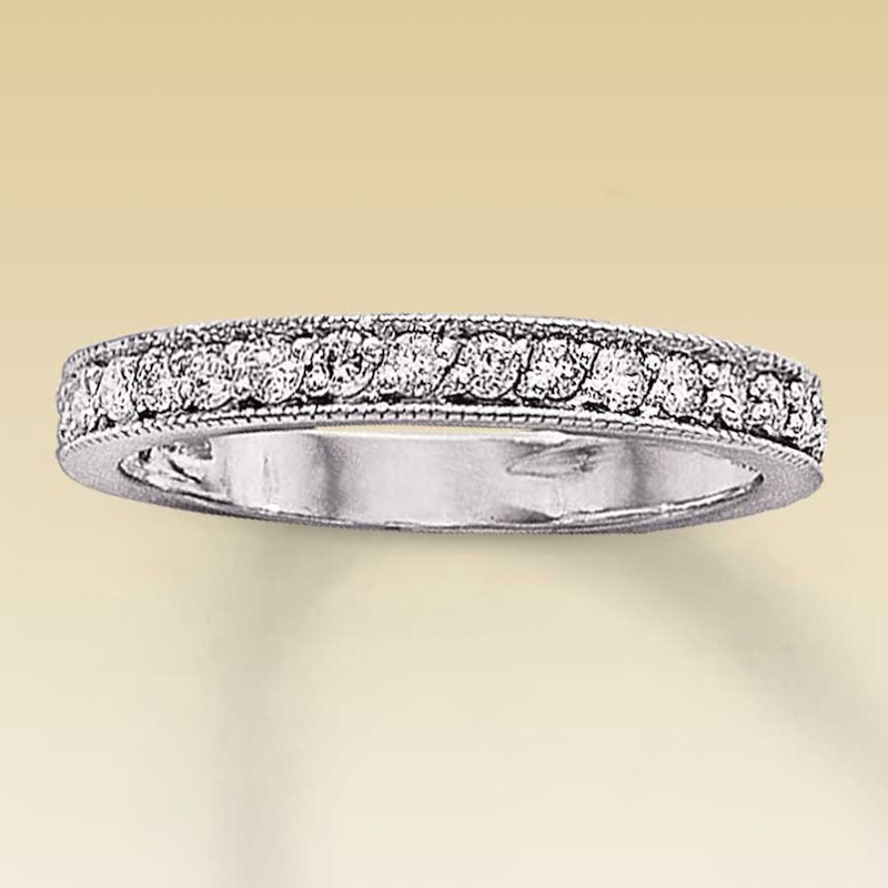 Main Image 1 of Previously Owned Diamond Anniversary Band 1/4 ct tw Round-cut 14K White Gold