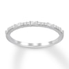 Thumbnail Image 0 of Previously Owned Diamond Anniversary Ring 1/6 ct tw Round/Baguette 14K White Gold