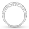 Thumbnail Image 1 of Previously Owned Diamond Anniversary Band 1 ct tw Round/Baguette 14K White Gold
