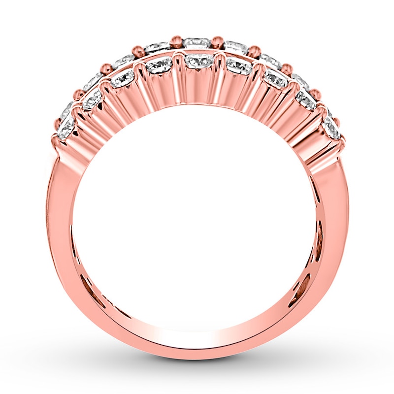 Main Image 2 of Previously Owned Diamond Anniversary Band 3 ct tw Round-cut 14K Rose Gold