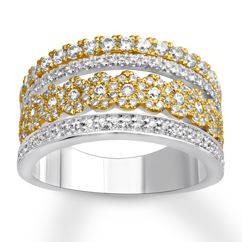 Main Image 1 of Previously Owned Diamond Anniversary Ring 1 ct tw Round-cut 14K Two-Tone Gold