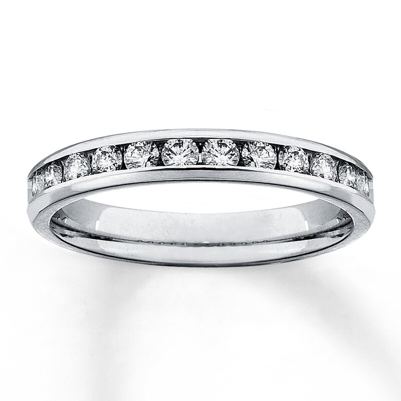 Main Image 1 of Previously Owned Diamond Anniversary Band 1/2 ct tw Round-cut 14K White Gold