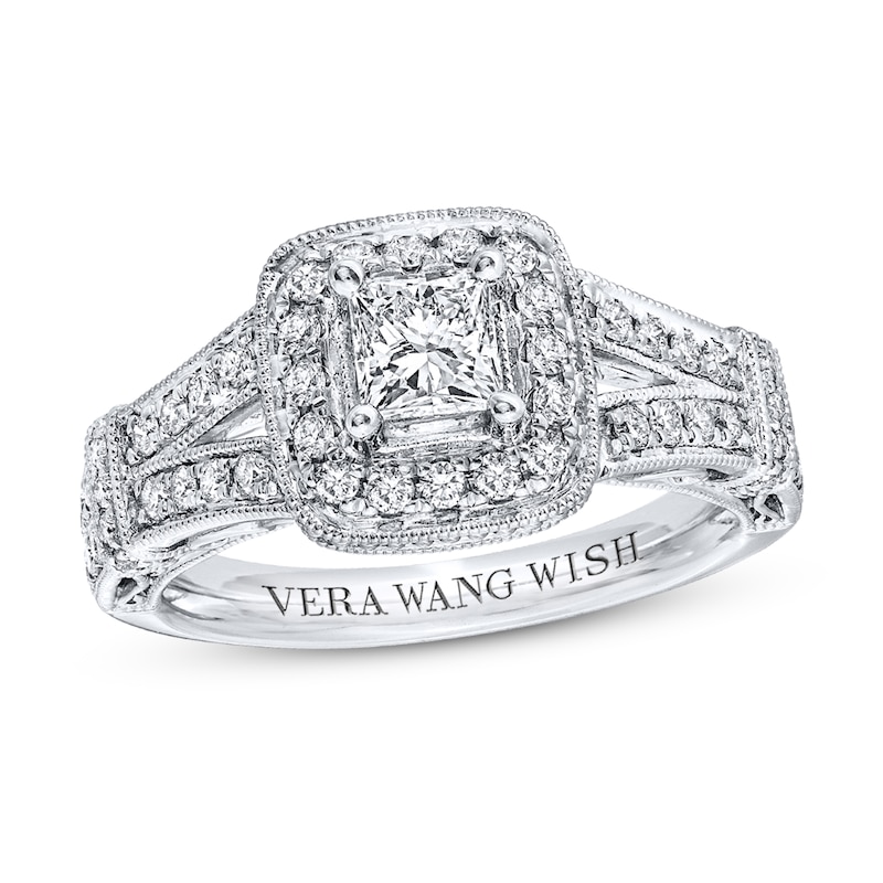 Main Image 1 of Previously Owned Vera Wang WISH 1ct tw Princess/Round Diamond 14K White Gold