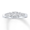 Thumbnail Image 1 of Previously Owned Diamond 3-Stone Ring 1/2 ct tw Princess 14K White Gold