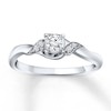 Thumbnail Image 0 of Previously Owned Diamond Promise Ring 1/5 ct tw Round-cut 10K White Gold