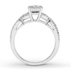 Thumbnail Image 1 of Previously Owned Diamond Engagement Ring 5/8 ct tw Round-cut 14K White Gold