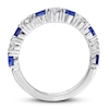 Thumbnail Image 1 of Previously Owned Vera Wang WISH Sapphire Band 1/4 ct tw Diamonds 14K White Gold