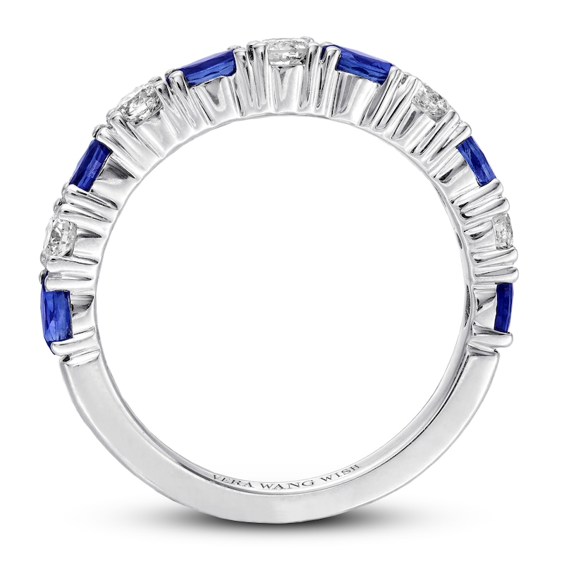 Previously Owned Vera Wang WISH Sapphire Band 1/4 ct tw Diamonds 14K White Gold