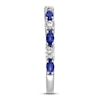 Thumbnail Image 2 of Previously Owned Vera Wang WISH Sapphire Band 1/4 ct tw Diamonds 14K White Gold