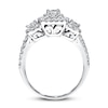 Thumbnail Image 2 of Previously Owned Diamond 3-Stone Ring 7/8 ct tw Princess/Round 14K White Gold