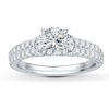 Thumbnail Image 3 of Previously Owned Diamond Ring Setting 1/2 ct tw Round-cut 14K White Gold