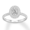 Thumbnail Image 0 of Previously Owned Oval Diamond Engagement Ring 5/8 ct tw 14K White Gold