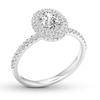 Thumbnail Image 3 of Previously Owned Oval Diamond Engagement Ring 5/8 ct tw 14K White Gold