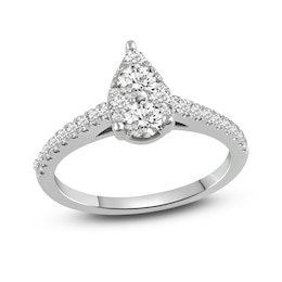 Previously Owned Diamond Engagement Ring 3/4 ct tw Pear Shaped 14K White Gold