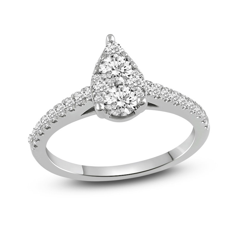 Main Image 1 of Previously Owned Diamond Engagement Ring 3/4 ct tw Pear Shaped 14K White Gold