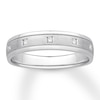 Thumbnail Image 1 of Previously Owned Men's Diamond Band 1/10 ct tw Round-cut 10K White Gold