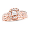 Thumbnail Image 0 of Previously Owned Vera Wang WISH Diamond Engagement Ring 1 ct tw Princess/Round 14K Rose Gold
