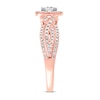 Thumbnail Image 1 of Previously Owned Vera Wang WISH Diamond Engagement Ring 1 ct tw Princess/Round 14K Rose Gold
