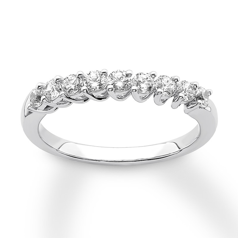 Main Image 1 of Previously Owned Diamond Anniversary Ring 1/2 ct tw Round 14K White Gold