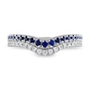 Thumbnail Image 3 of Previously Owned Vera Wang WISH Diamond/Sapphire Wedding Band 1/5 ct tw 14K White Gold