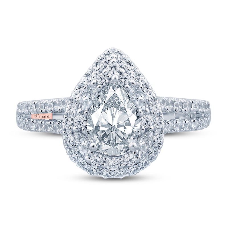 Previously Owned Pnina Tornai Can't Stop Loving You Diamond Engagement Ring 1-/ ct tw Pear-shaped/Marquise/Round 14K White Gold