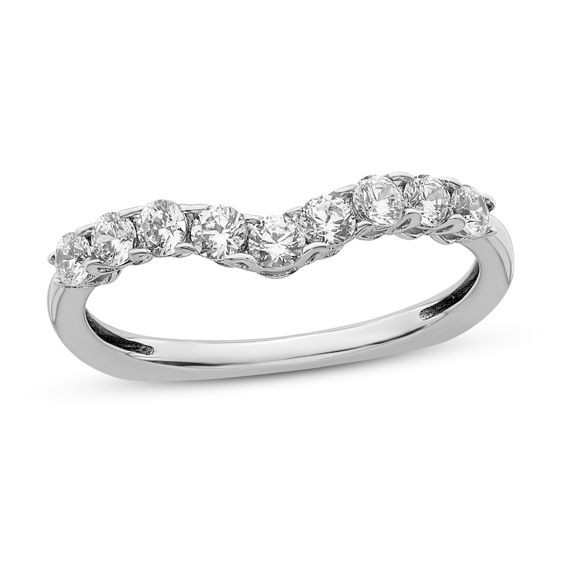 Previously Owned Hearts Desire Diamond Contour Ring 1/2 ct tw Round 18K White Gold