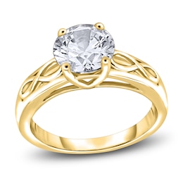 Diamond Solitaire Infinity Engagement Ring 3/4 ct tw Round 14K Yellow Gold (I2/I)