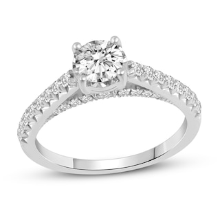 Previously Owned Diamond Engagement Ring 1 ct tw Round 14K White Gold ...