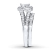 Thumbnail Image 2 of Previously Owned Diamond Bridal Set 7/8 ct tw Princess-Cut 14K White Gold