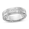 Thumbnail Image 1 of Previously Owned Men's Diamond Wedding Band 1/5 ct tw Round 10K White Gold