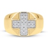 Thumbnail Image 3 of Previously Owned Men's Diamond Cross Ring 1/2 ct tw Round 10K Yellow Gold