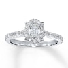 Thumbnail Image 0 of Previously Owned Diamond Engagement Ring 1 ct tw Oval 14K White Gold