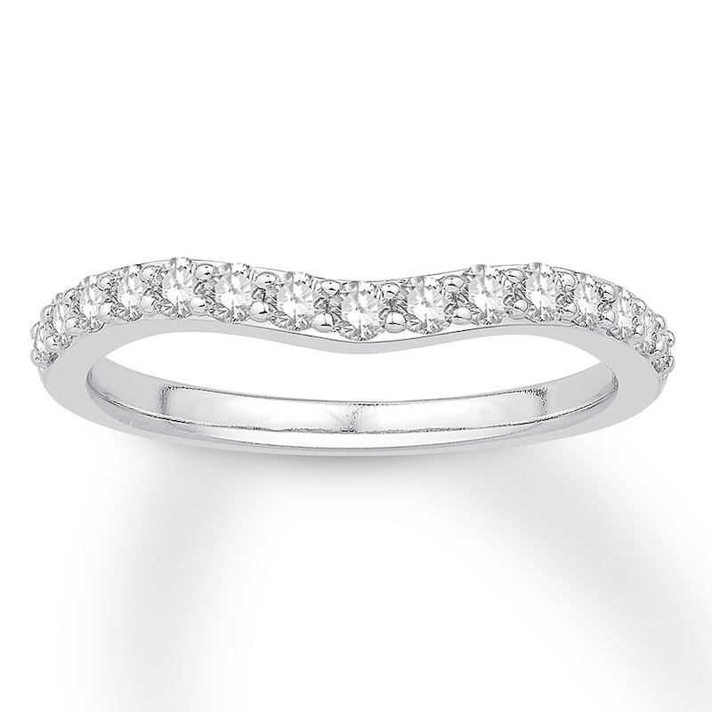 Main Image 1 of Previously Owned Diamond Enhancer Ring 3/8 ct tw Round-cut 14K White Gold