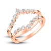 Thumbnail Image 1 of Diamond Chevron Enhancer Ring 1/2 ct tw Round 14K Rose Gold