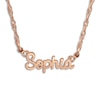 Thumbnail Image 0 of Personalized Name Necklace Diamond Accents 14K Rose Gold 18"