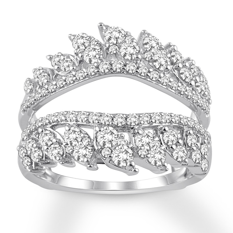 Main Image 1 of Previously Owned Diamond Enhancer Ring 1-1/4 ct tw Round-cut 14K White Gold